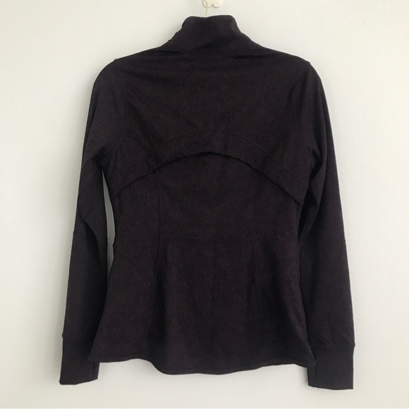 Burgundy black full zip workout jacket - Picture 2 of 5